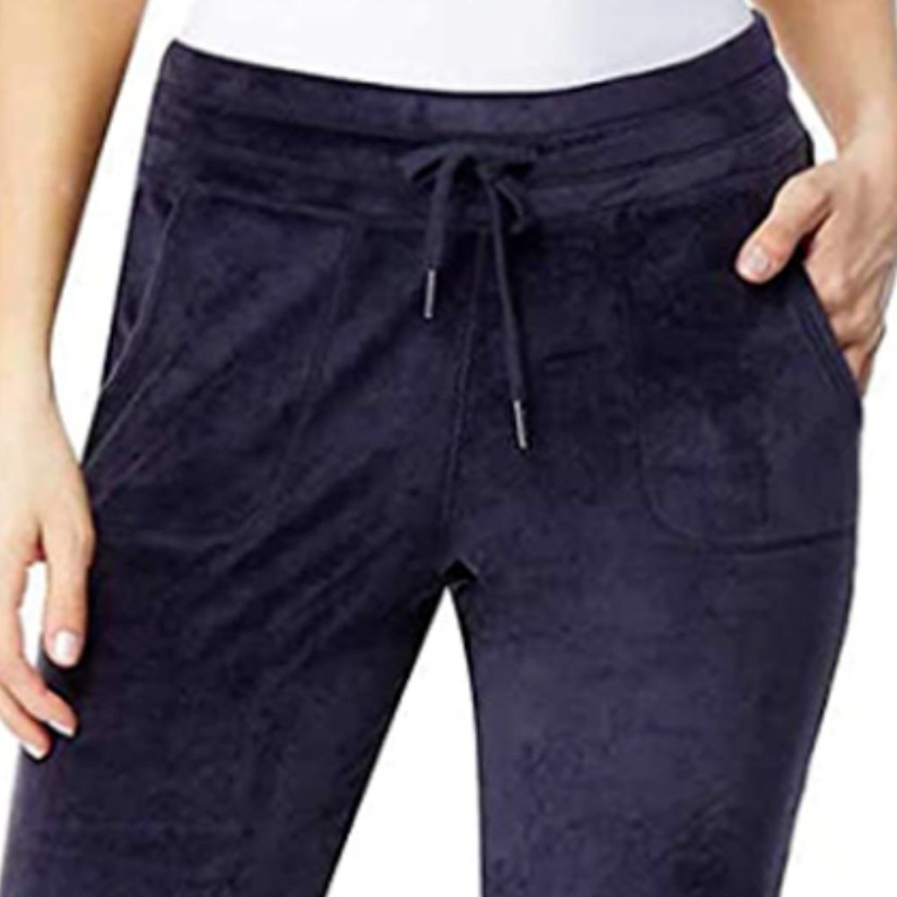 32 Degrees Heat Women's Velour Jogger Pants Purple